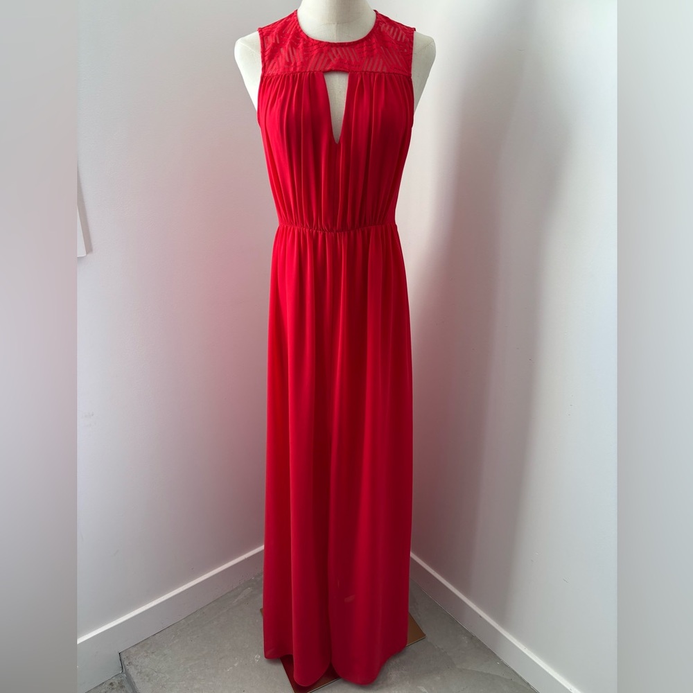 BCBGeneration Maxi Dress Elegant Red Sleeveless Maxi Dress